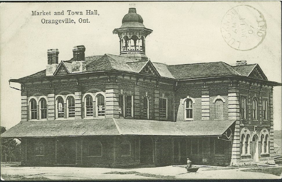 Historic photo of Orangeville Town Hall